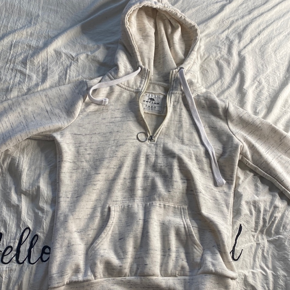 White & black hoodie